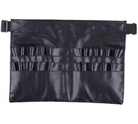 Maquillaje Riñonera Con Cinturón Cepillo - Delantal De Cuero Bolsa De Cosméticos Con Titular Compartimento, Negro, Simple