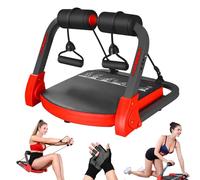 Máquina Abdominales en casa, Banco Abdominales Plegable, Máquina Multifuncional 21 en 1 para Gimnasio en Casa, con Cuerdas de Resistencia, Guantes, para Hogar, Oficina, para Piernas, Brazos y Core