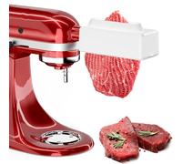 Máquina ablandadora de carne comercial, herramienta eléctrica ablandadora de carne con cubierta transparente, diseño seguro de una sola prensa y fácil de limpiar para cocina, camping y parrilla al