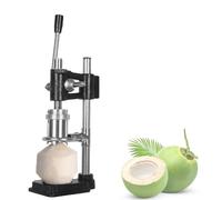 Máquina abridora de cocos, herramienta for abrir cocos, cortadora de cocos de acero inoxidable, cortadora vertical de cocos, base de fundición for uso comercial doméstico.(Black)