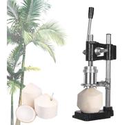 Máquina abridora de cocos, herramienta for abrir cocos, cortadora manual de cocos, herramientas for pelar cocos, acero inoxidable + base de fundición for uso comercial doméstico.(Black)