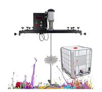Máquina agitadora de color comercial, mezclador de tanque eléctrico de 2000 W, agitador de aire para mezclador de color para disolvente de tinta, mezclador de consola de acero inoxidable de color (B)