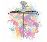 Máquina agitadora de pintura telescópica multifuncional, mezclador neumático de acero inoxidable, diseño extensible ajustable, varilla mezcladora de potencia estable for pintura, resina, masilla(100)