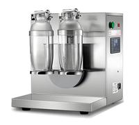 Máquina Agitadora Eléctrica de Doble Marco para Té con Leche, Cócteles, Bubble Tea, Boba, Zumo, Café, Vino, con Acero Inoxidable & 2 Tazas Dobles PC 1000 ML, Temporizador Digital 6-120 S