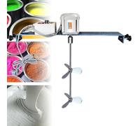 Máquina Agitadora Pintura Barril con Tanque Eléctrico, Mezcladora Cemento para Concreto con Soporte para Colgar, Herramienta para Mezclar Pintura con Cuchilla Y Varilla Acero Inoxidable