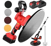 Máquina alisadora de pared inalámbrica, paleta eléctrica para pulido, control de 6 velocidades con interruptor, ideal para bricolaje y acabado profesional de paredes