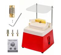 Máquina amoladora de vidrieras versátil mejorada, portátil de 4200 rpm, herramienta de fabricación de bricolaje con banco de trabajo apilable de doble capa y brocas de diamante reemplazables de 4