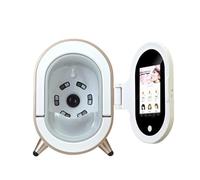 Máquina analizadora profesional de piel 3D AI, con cámara HD de 20 MP y capucha de privacidad oculta, pantalla táctil plegable para diagnóstico de piel facial en salón de belleza, spa y clínica