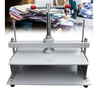 Máquina aplanadora de papel A5/A4/A3, doble riel guía de 1500 kg de alta presión, para oficina de recursos humanos y finanzas, máquina de prensa manual de encuadernación (A3)