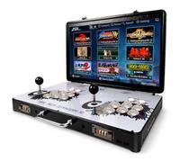 Máquina arcade plegable con pantalla LED de 22 pulgadas, joysticks Sanwa y 23000 juegos retro, sistema de entretenimiento para 4 jugadores para uso doméstico