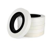 Máquina atadora de billetes, máquina flejadora de inducción inteligente, máquina de encuadernación con correa de papel termofusible para profesionales y aficionados al bricolaje(White tape 40 rolls)