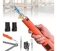 Máquina atadora de niveles de barras de refuerzo, máquina atadora automática portátil con 2 baterías, tornado de alambre para amarres para cables y ataduras de barras de refuerzo, atado de cercas