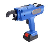 Máquina atadora de varillas de refuerzo, pistola automática para atar varillas de refuerzo, herramienta inalámbrica portátil con 2 baterías, para construcción de jaulas de malla de acero.(Blue)