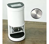 Máquina Automática, Compactador de Espresso Eléctrico 58mm | De 1 a 3 Niveles Presión, Pantalla Táctil LCD Digital, Uso Doméstico, for Prensar Café Espresso en Polvo(White,Flat)