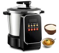 Máquina Automática De Alimentos,Inteligente Control Táctil LED | Procesador Automático De Acero Inoxidable 6L,Olla Interior Acero Inoxidable Uso Alimentario,Duradera Y Fácil De Limpiar