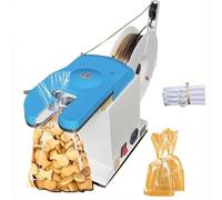 Máquina automática de ataduras, cierre semimanual eléctrico de bolsas de 70 mm, selladoras de bolsas de alambre con 4 lazos circulares for dulces, pan y juguetes, for un envasado eficiente en las