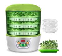 Máquina automática de brotes de frijol, germinador de semillas de 3 capas con aspersor de 360°, control inteligente de temperatura para soja, frijol mungo, rábano, hierba de trigo