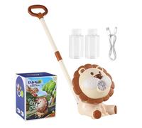 Máquina Automática De Burbujas - De Playa Soplando En Forma De León | Cortadora De Césped Recargable | Niños Niñas Ducha Baño De Cumpleaños Al Aire Patio Verano Sopleo