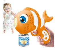 Máquina Automática De Burbujas - Generador Automático De Burbujas Con Diseño Divertido De Pescado | Dispensador De Jabón Portátil Con 16 Agujeros - Juguete para Cumpleaños, Navidad, Pascua, Jardín