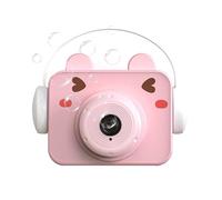 Máquina automática de burbujas - Juguete portátil para cámara de mascotas, soplador de burbujas de sonido LED, solución de carga fácil de 60 ml | Diversión al aire libre, boda, co