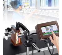Máquina automática de codificación de inyección de tinta para texto, código QR, código de barras, número de lote, etiqueta, imagen, impresión de fecha, uso comercial