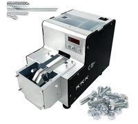 Máquina automática de conteo de tornillos, alimentador eléctrico con tolva de acero inoxidable y pantalla digital, pista ajustable para tornillos de hasta 20 mm, ideal para fabricación de electrónica