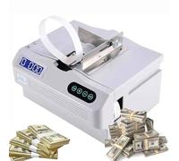 Máquina automática de encuadernación rápida de efectivo, máquinas inteligentes for agrupar billetes, flejadora de divisas con pantalla LCD y función de conteo, for finanzas y cajeros.