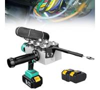 Máquina automática de enhebrado de cables, extractor de cables para electricista para decoración de tuberías, herramienta de enhebrado de cables con 2 baterías