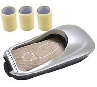 MáQuina AutomáTica de Film para Calzado con Pedal, Dispensador PortáTil AutomáTico de Cubrezapatos Desechables con Recambio de 3 Rollos de Film(1-silver)