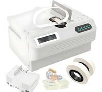Máquina automática de flejado de dinero, agrupador profesional de billetes con conteo automático y encuadernación cruzada para billetes de corbata, tarjetas, billetes de banco