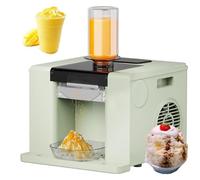 Máquina automática de hielo en escamas, máquina de hielo raspado de 60 kg/24 h con pantalla táctil, enfriamiento rápido; máquina para hacer hielo en escamas ideal para postres y helados Green