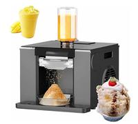 Máquina automática de hielo en escamas, máquina de hielo raspado de 60 kg/24 h con pantalla táctil, enfriamiento rápido; máquina para hacer hielo en escamas ideal para postres y helados Black