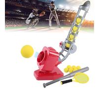 Máquina automática de lanzamiento de béisbol para entrenamiento, entrenador de movimiento automático con 6 bolas de EVA, perfecta para niños y adultos