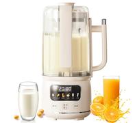 Máquina automática de leche de nueces, máquina de leche de soja 6 en 1 con inicio retardado y limpieza automática para leche de soja, leche de almendras, leche de avena, jugos, gachas, sopa