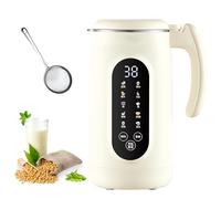 Máquina automática de leche de nueces, máquina de leche de soja de 1500 ml con pantalla táctil LED, 14 cuchillas, retardo de 12 horas y 6 horas de mantenimiento, autolimpieza, para almendras, avena