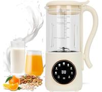 Máquina automática de leche de soja 9 en 1, 48 onzas (1400 ml), con autolimpieza, 16 cuchillas para hacer leche de almendras, leche de avena, leche vegetal, jugo con temporizador de retardo de 24
