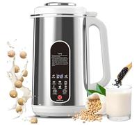 Máquina automática de leche de soja de acero inoxidable de 1,2 l con cortador de 12 cuchillas, pantalla LED, inicio retardado, mantiene caliente, hervir agua