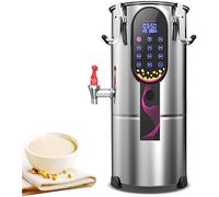 Máquina automática de leche de soja, máquina automática de leche de nueces, acero inoxidable, capacidad de 11 litros, molienda de frijoles secos/húmedos, limpieza automática y mantiene caliente 24