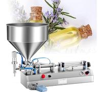 Máquina automática de llenado de crema neumática horizontal, llenadora de botellas de control digital con pedal, 1000 ml, para aceite, perfume, bebidas alcohólicas