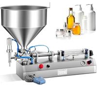 Máquina automática de llenado de líquidos para líquidos y pastas de alta viscosidad, relleno neumático de doble uso, volumen ajustable, ideal para perfume, jugo y aceites gruesos
