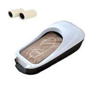 Máquina automática de película para calzado, dispensador portátil de fundas desechables impermeables, dispensadores de pedal para protección de suelo en interiores(White A)