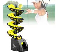 Máquina automática de pelotas de tenis con control remoto, lanzador portátil para práctica en solitario, entrenamiento y sesiones de entrenamiento