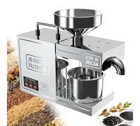 Máquina automática de prensa de aceite comercial, extractor de aceite eléctrico caliente y frío para aceitunas, nueces, semillas, exprimidor de acero inoxidable