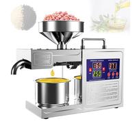 Máquina automática de prensa de aceite, extractor de aceite de acero inoxidable 304 para aceitunas, cacahuetes, semillas de sésamo, grado comercial