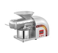Máquina automática de prensa de aceite extractor tuercas de acero inoxidable control de temperatura en frío caliente cocina comercial doméstica semilla de girasol y aceituna de coco (800W (t