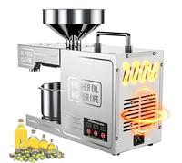 Máquina automática de prensado de aceite, acero inoxidable, prensa caliente y fría para más de 30 nueces y semillas, uso doméstico y comercial
