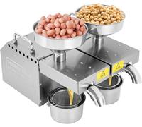 Máquina Automática De Prensado De Aceite De Doble Cabezal - Extractor De Aceite De Acero Inoxidable para Uso En La Cocina, Control Inteligente, Prensa De Aceite Y Molino De Prensado De Alta