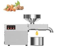 Máquina automática de prensado de aceite para semillas de semillas de lino y semillas de cacahuete, nuez, girasol, alto rendimiento de aceite con prensado en caliente/frío, velocidad de prensado de 3