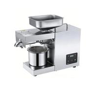 Máquina automática de prensado de aceite Prensado Extracción Molino eléctrico de expulsión Acero inoxidable Temperatura ajustable en caliente y frío Sésamo Hogar comercial Hogar comercial (a