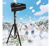 Máquina automática de pulverización de espuma, fabricante de espuma de chorro de escenario de 1000 W para una distancia de 6 a 10 m/área de 80㎡, para eventos grandes, fiestas infantiles black
